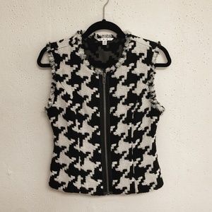 CAbi Style 213 Frayed Houndstooth Vest